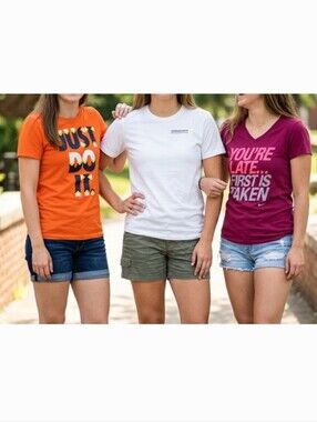 Nike White Magenta & Orange Short Sleeve T-shirt Bundle